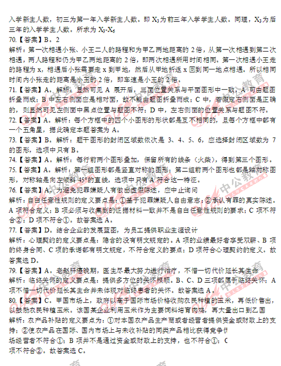 福建公務(wù)員考試行測(cè)